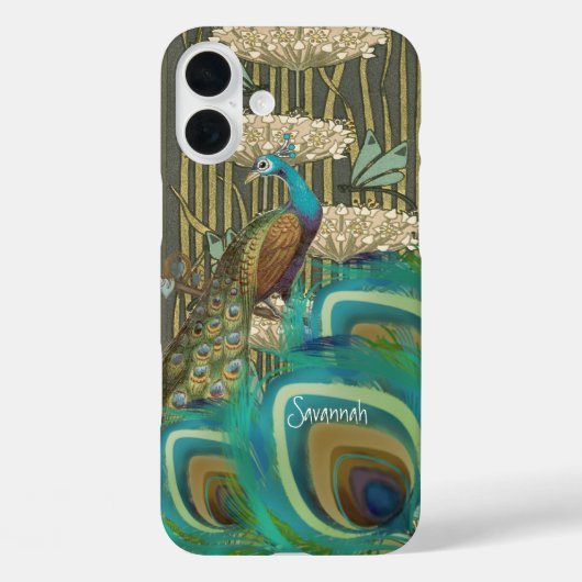  Peacock Dragonflies en Lilypads Case-Mate iPhone Case (Achterkant)