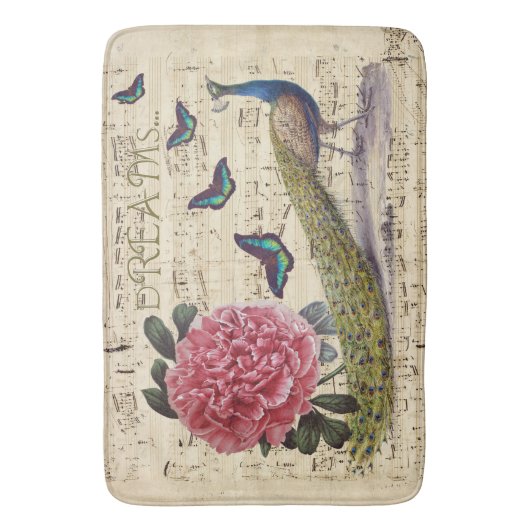 Peacock Dreams Badmat (Voorkant Verticaal)