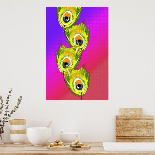 Peacock-droom Poster (Keuken)