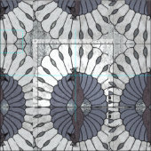 Peacock dubbel uitzicht stof (Delen)