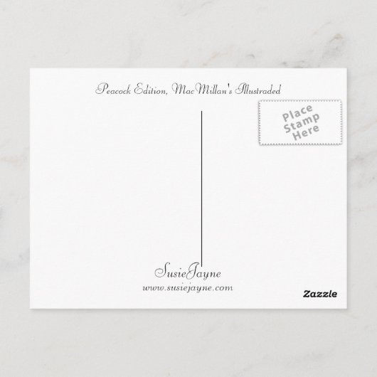 Peacock Edition, MacMillan's Illustraded Briefkaart (Achterkant)