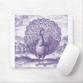 Peacock, een gravure muismat (Met muis)