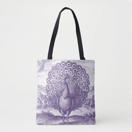 Peacock, een , grote canvas tas (Voorkant)