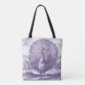 Peacock, een , grote canvas tas (Achterkant)