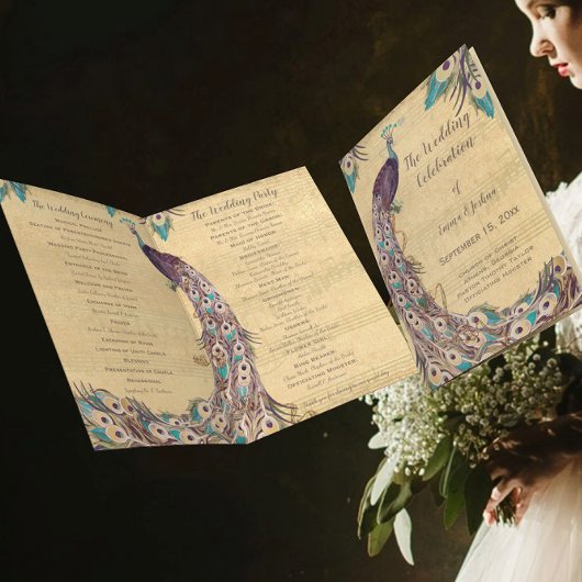  Peacock Eggplant Paars Blauwgroen blauw