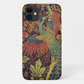 Peacock eikenblad bloemenjacquard elegant bruin bl Case-Mate iPhone case (Achterkant)