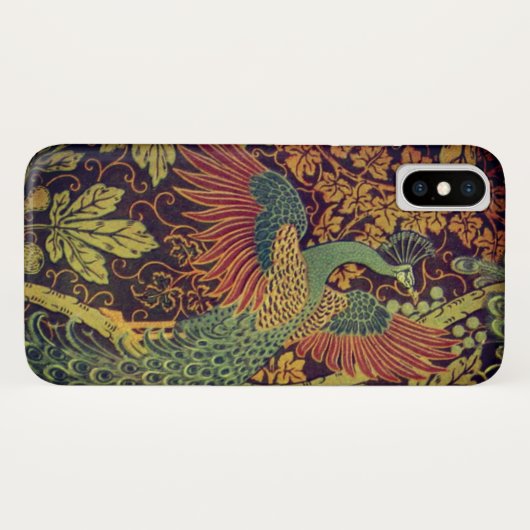 Peacock eikenblad Victoriaans jacquard bruin blauw Case-Mate iPhone Case (Achterkant (horizontaal))