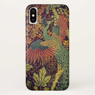 Peacock eikenblad Victoriaans jacquard bruin blauw Case-Mate iPhone Case