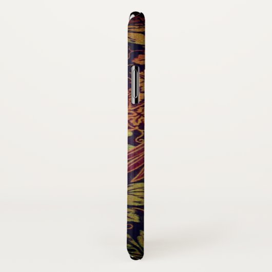 Peacock eikenblad Victoriaans jacquard bruin blauw Case-Mate iPhone Case (Achterkant / rechts)