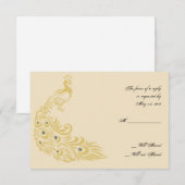 Peacock Elegance Art Deco Flair Respons Kaart (Voorkant / Achterkant)