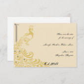 Peacock Elegance Art Deco Flair Save the Date (Voorkant / Achterkant)