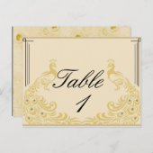 Peacock Elegance Art Deco Flair Tafelnummer (Voorkant / Achterkant)