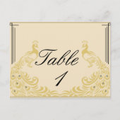 Peacock Elegance Art Deco Flair Tafelnummer (Voorkant)