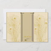 Peacock Elegance Art Deco Flair Uitnodiging voor b (Achterkant)