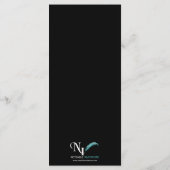 Peacock Elegance in het menu Zwart goud en wit (Achterkant)