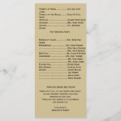 Peacock Elegance met een Art Deco Flair Programma Programmakaart (Achterkant)