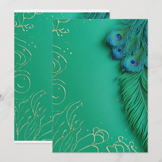 Peacock Elegance onthuld Kaart (Voorkant / Achterkant)