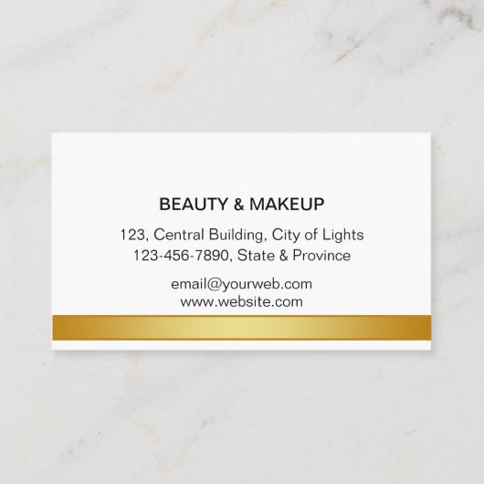 Peacock Elegant Abstract Gouden Glitter Modern Bus Visitekaartje (Achterkant)