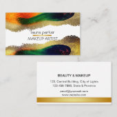 Peacock Elegant Abstract Gouden Glitter Modern Bus Visitekaartje (Voorkant / Achterkant)