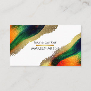 Peacock Elegant Abstract Gouden Glitter Modern Bus Visitekaartje