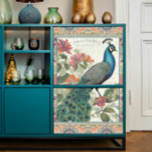 Peacock Elegant Botanische Ephemera Roze Decoupage Tissuepapier