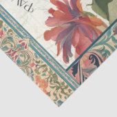 Peacock Elegant Botanische Ephemera Roze Decoupage Tissuepapier (Detail)