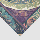 Peacock Elegant Floral Ephemera Paarse Decoupage Tissuepapier (Detail)