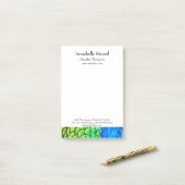 Peacock elegant modern make-up artistieke business post-it® notes (Op bureau)