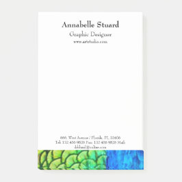 Peacock elegant modern make-up artistieke business post-it® notes