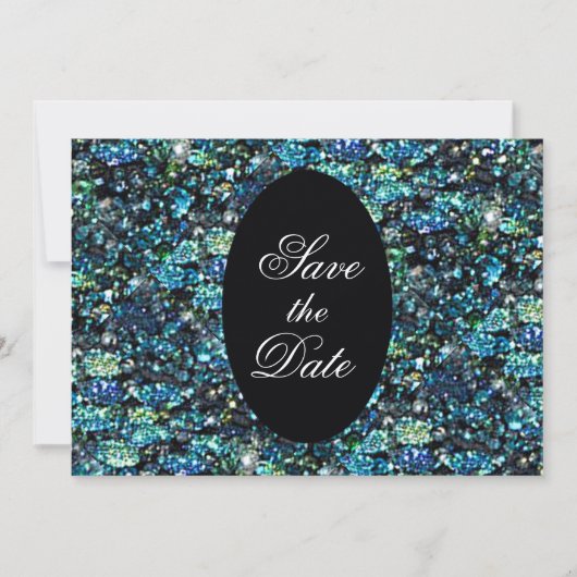 Peacock Elegant Modern Wedding / House-of-Grosch Save The Date (Voorkant)