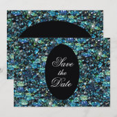 Peacock Elegant Modern Wedding / House-of-Grosch Save The Date (Voorkant / Achterkant)