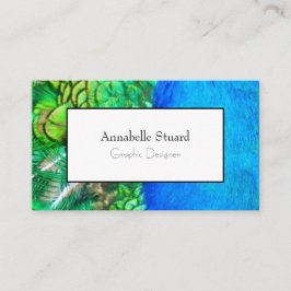 Peacock elegant moderne QR-code Artist Visitekaartje