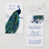 Peacock Elegant Professional Girly Visitekaartje (Voorkant / Achterkant)