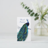 Peacock Elegant Professional Girly Visitekaartje (Staand voorkant)