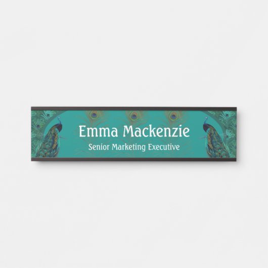 Peacock Elegant Unieke Kantoor deuropening Deurbordje (Voorkant)