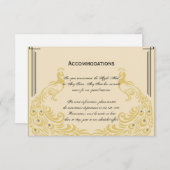 Peacock Elegantie met een Art Deco Flair Bruiloft Informatiekaartje (Voorkant / Achterkant)