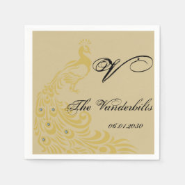 Peacock Elegantie met een Art Deco Flair Monogram Servet