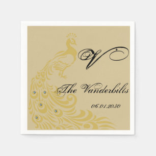 Peacock Elegantie met een Art Deco Flair Monogram Servet