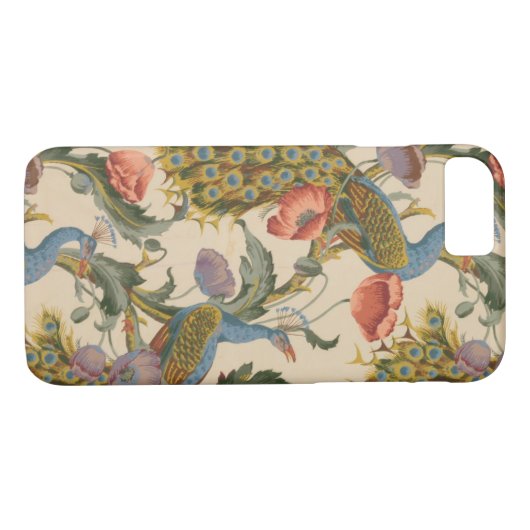 Peacock en Bloem Case-Mate iPhone Case (Achterkant (Horizontaal))