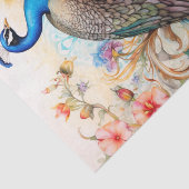 Peacock en Bloemen Decoupage Tissue Paper Tissuepapier (Detail)