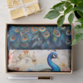 Peacock en Bloemen Decoupage Tissue Paper Tissuepapier (Geschenk)
