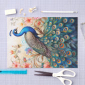 Peacock en Bloemen Decoupage Tissue Paper Tissuepapier (Craft)
