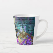 Peacock en bloemen latte mok (Rechts)