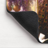 Peacock en Doves in een tuin Muismat (Hoek)