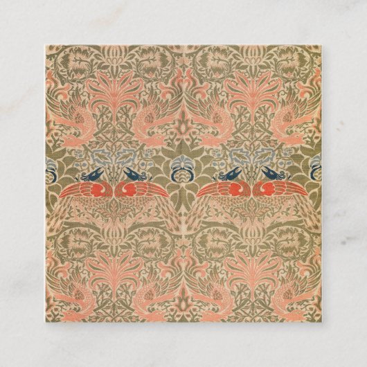 Peacock en Dragon (1878), ingediend door William M Vierkante Visitekaartje (Voorkant)