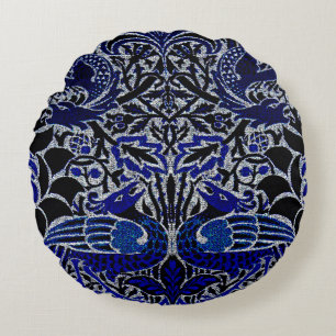 Peacock en Dragon Cushions Rond Kussen