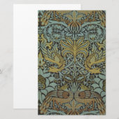 Peacock en Dragon (door William Morris) Briefpapier (Voorkant / Achterkant)