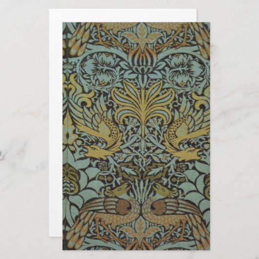 Peacock en Dragon (door William Morris) Briefpapier (Voorkant / Achterkant)