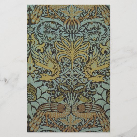 Peacock en Dragon (door William Morris) Briefpapier (Voorkant)