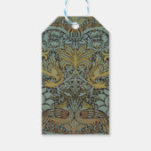 Peacock en Dragon (door William Morris) Cadeaulabel (Voorkant)
